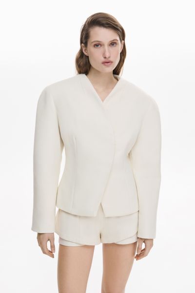 Костюм молочного кольору (жакет + шорти) Fall Winter XS/S vocutiee32xss фото