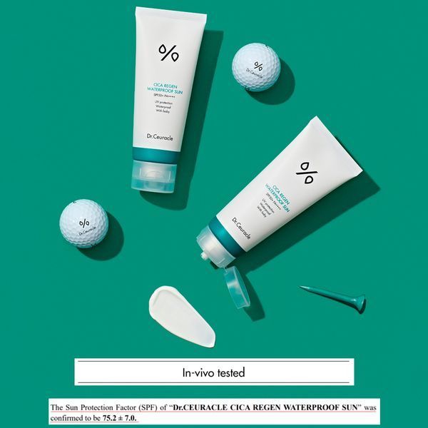 Водостійкий сонцезахисний крем з центелою азіатською Dr.Ceuracle Cica Regen Waterproof Sun SPF50+ PA++++, 100 мл 8806133615645 фото