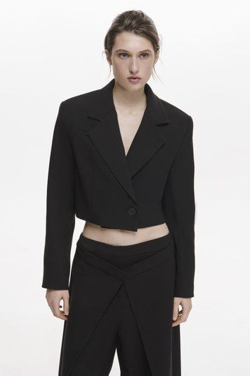 Жакет кроп чорного кольору Premium XS/S cutiesuit1003xs-s фото
