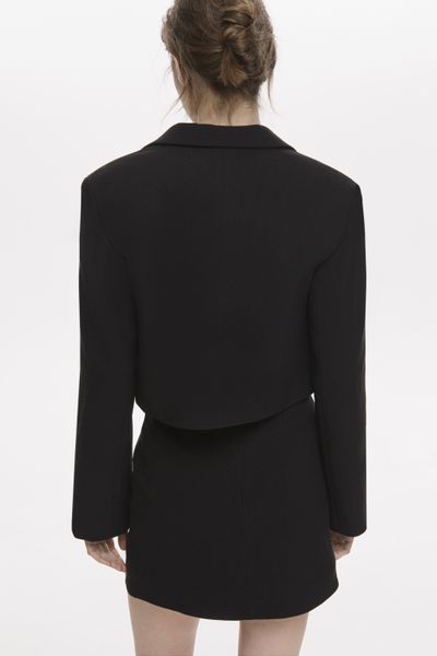 Сет чорного кольору кроп жакет + спідниця Premium XS/S cutiesuit1006xs-s фото