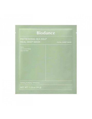 Маска гідрогелева з морською ламнарією Biodance Refreshing Sea Kelp Real Deep Mask, 1 шт BD005 фото