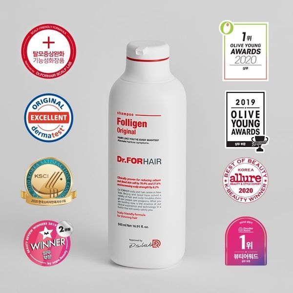 Шампунь проти випадіння волосся Dr.FORHAIR Folligen Shampoo, 500мл 8809485531038 фото