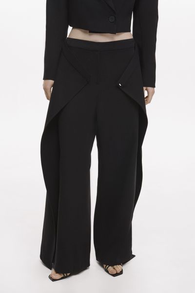 Сет чорного кольору (кроп жакет + брюки) Premium XS/S cutiesuit1008xs-s фото