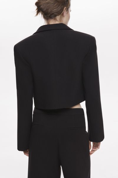 Сет чорного кольору (кроп жакет + брюки) Premium XS/S cutiesuit1008xs-s фото
