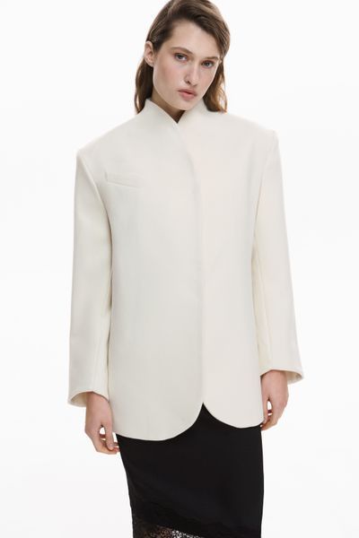 Пальто жакет молочного кольору + шарф Fall Winter XS/S vocutiee0103xss фото
