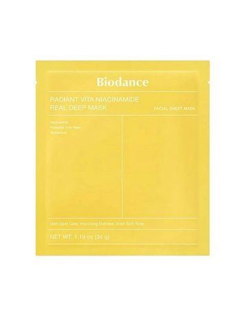 Гідрогелева маска з ніацинамідом та глутатіоном Biodance Radiant Vita Niacinamide Real Deep Mask, 1 шт BD006 фото
