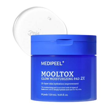 Зволожуючі пади для обличчя 50 шт/120 мл - MEDI PEEL MOOLTOX GLOW MOISTURIZING PAD 2X MDP247 фото