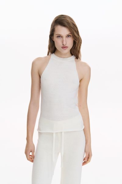 Сет: максі кардиган, топ та штани (молочний) XS/S knitwear004xs_s фото