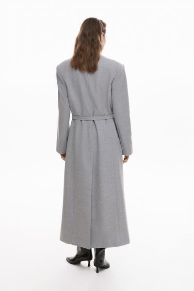 Довге пальто сірого кольору + шарф Fall Winter XS/S vocutiee23xss фото