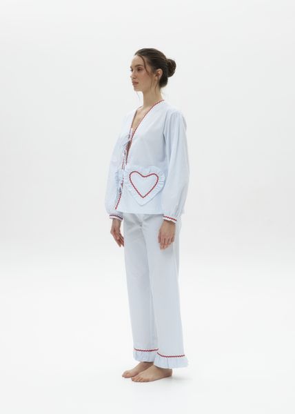 Костюм з сердечками блакитного кольору (штани + сорочка) XS/S cutielove555xss фото